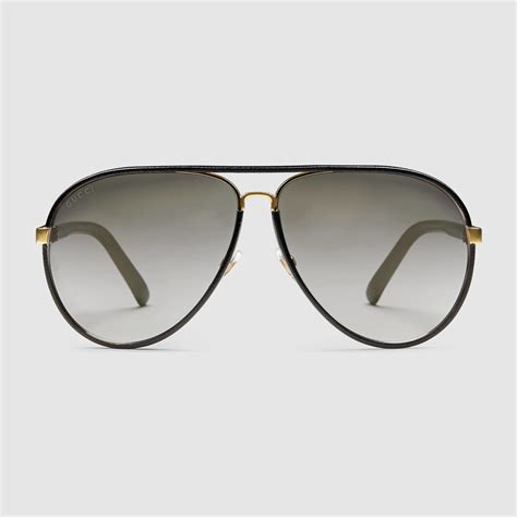 gucci aviator black|Gucci aviator sunglasses sale.